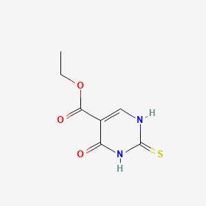 Chemical structure of Ethyl 4-oxo-2-thioxo-1,2,3,4-tetrahydropyrimidine-5-carboxylate