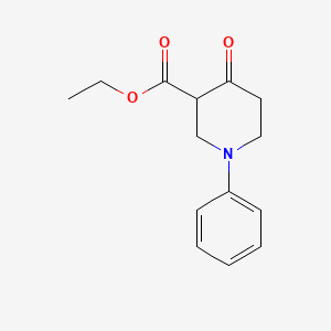 Chemical structure of ethyl 4-oxo-1-phenylpiperidine-3-carboxylate