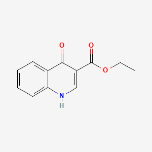 Chemical structure of Ethyl 4-oxo-1,4-dihydroquinoline-3-carboxylate