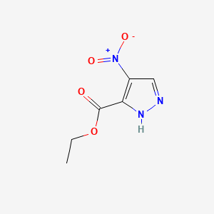 Chemical structure of Ethyl 4-nitro-1H-pyrazole-3-carboxylate