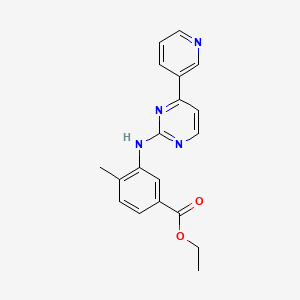 Chemical structure of Ethyl 4-methyl-3-((4-(pyridin-3-yl)pyrimidin-2-yl)amino)benzoate