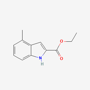 Chemical structure of Ethyl 4-methyl-1H-indole-2-carboxylate