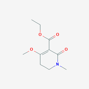 Chemical structure of Ethyl 4-Methoxy-1-methyl-2-oxo-1,2,5,6-tetrahydropyridine-3-carboxylate