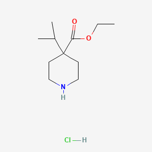 Chemical structure of Ethyl 4-Isopropyl-4-piperidinecarboxylate Hydrochloride