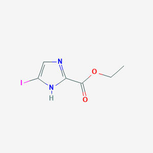 Chemical structure of Ethyl 4-iodo-1H-imidazole-2-carboxylate