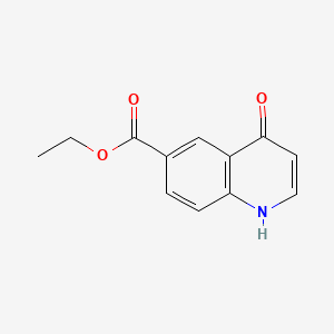 Chemical structure of Ethyl 4-hydroxyquinoline-6-carboxylate