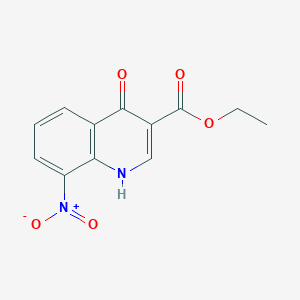 Chemical structure of ethyl 4-hydroxy-8-nitroquinoline-3-carboxylate