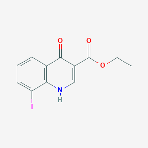 Chemical structure of Ethyl 4-hydroxy-8-iodoquinoline-3-carboxylate