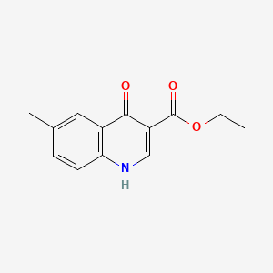 Chemical structure of Ethyl 4-hydroxy-6-methylquinoline-3-carboxylate
