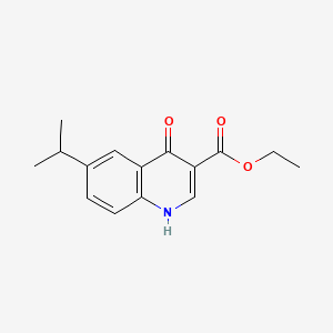 Chemical structure of Ethyl 4-hydroxy-6-isopropylquinoline-3-carboxylate
