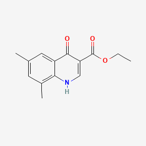 Chemical structure of Ethyl 4-hydroxy-6,8-dimethylquinoline-3-carboxylate