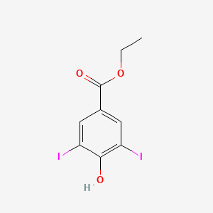 Chemical structure of Ethyl 4-hydroxy-3,5-diiodobenzoate