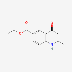 Chemical structure of Ethyl 4-hydroxy-2-methylquinoline-6-carboxylate