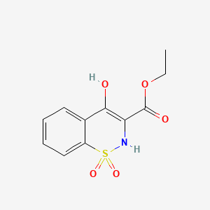 Chemical structure of ethyl 4-hydroxy-2H-1,2-benzothiazine-3-carboxylate 1,1-dioxide