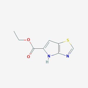 Chemical structure of Ethyl 4H-pyrrolo[2,3-d]thiazole-5-carboxylate