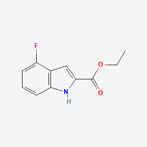Chemical structure of Ethyl 4-fluoro-1H-indole-2-carboxylate