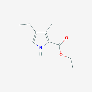 Chemical structure of Ethyl 4-ethyl-3-methyl-1H-pyrrole-2-carboxylate