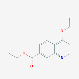 Chemical structure of Ethyl 4-ethoxyquinoline-7-carboxylate