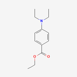 Chemical structure of ethyl 4-diethylaminobenzoate