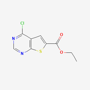 Chemical structure of Ethyl 4-chlorothieno[2,3-d]pyrimidine-6-carboxylate