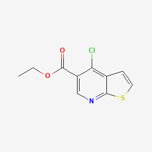Chemical structure of Ethyl 4-chlorothieno[2,3-b]pyridine-5-carboxylate