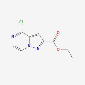Chemical structure of Ethyl 4-chloropyrazolo[1,5-a]pyrazine-2-carboxylate