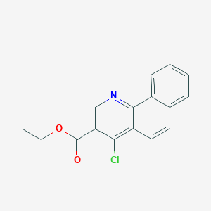 Chemical structure of ethyl 4-chlorobenzo[h]quinoline-3-carboxylate