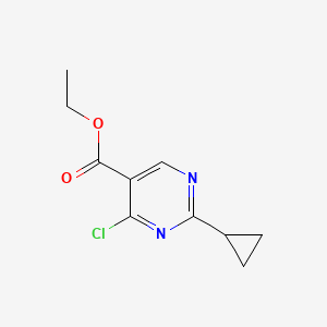 Chemical structure of Ethyl 4-chloro-2-cyclopropylpyrimidine-5-carboxylate