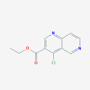 Chemical structure of Ethyl 4-chloro-1,6-naphthyridine-3-carboxylate