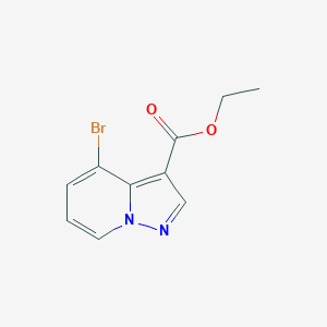 Chemical structure of Ethyl 4-bromopyrazolo[1,5-a]pyridine-3-carboxylate