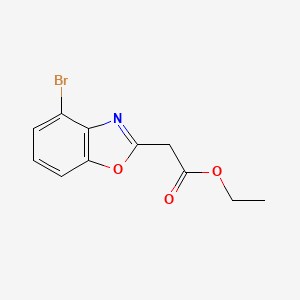 Chemical structure of Ethyl 4-bromobenzo[d]oxazole-2-acetate
