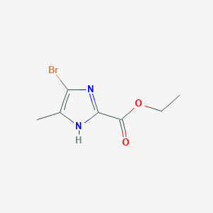 Chemical structure of Ethyl 4-bromo-5-methyl-1H-imidazole-2-carboxylate