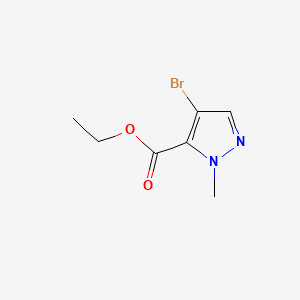Chemical structure of Ethyl 4-bromo-1-methyl-1H-pyrazole-5-carboxylate