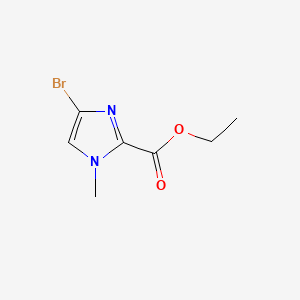 Chemical structure of Ethyl 4-bromo-1-methyl-1H-imidazole-2-carboxylate