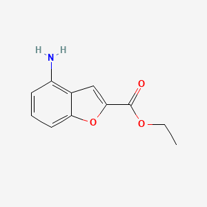Chemical structure of Ethyl 4-aminobenzofuran-2-carboxylate
