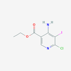 Chemical structure of Ethyl 4-amino-6-chloro-5-iodonicotinate