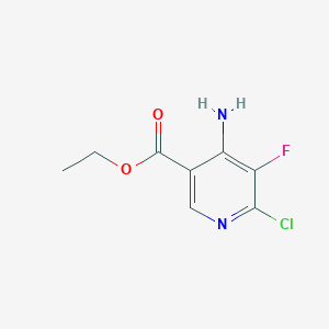 Chemical structure of Ethyl 4-amino-6-chloro-5-fluoronicotinate