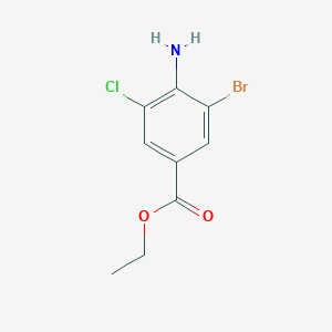 Chemical structure of Ethyl 4-Amino-3-bromo-5-chlorobenzoate