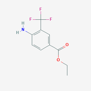 Chemical structure of Ethyl 4-amino-3-(trifluoromethyl)benzoate