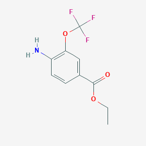 Chemical structure of Ethyl 4-amino-3-(trifluoromethoxy)benzoate