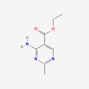 Chemical structure of ethyl 4-amino-2-methylpyrimidine-5-carboxylate