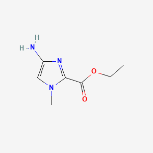 Chemical structure of Ethyl 4-amino-1-methyl-1H-imidazole-2-carboxylate