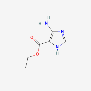 Chemical structure of Ethyl 4-amino-1H-imidazole-5-carboxylate