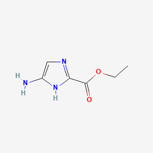 Chemical structure of Ethyl 4-amino-1H-imidazole-2-carboxylate