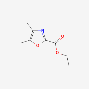 Chemical structure of Ethyl 4,5-dimethyloxazole-2-carboxylate