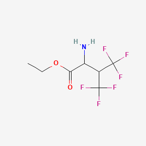 Chemical structure of Ethyl 4,4,4,4',4',4'-hexafluoro-DL-valinate