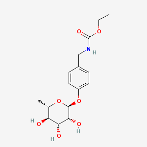 Chemical structure of Ethyl 4-(rhamnosyloxy)benzylcarbamate