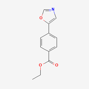 Chemical structure of Ethyl 4-(5-Oxazolyl)benzoate