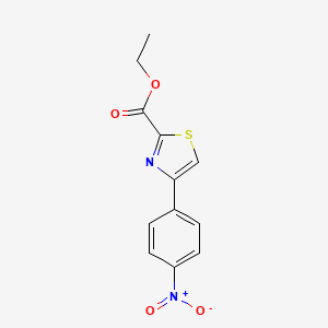Chemical structure of Ethyl 4-(4-Nitrophenyl)thiazole-2-carboxylate