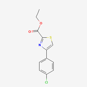 Chemical structure of Ethyl 4-(4-chlorophenyl)thiazole-2-carboxylate
